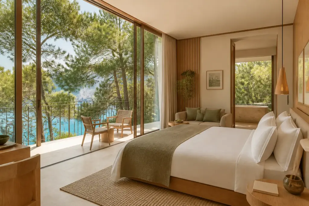 Orman Manzaralı Deluxe oda ve balkon