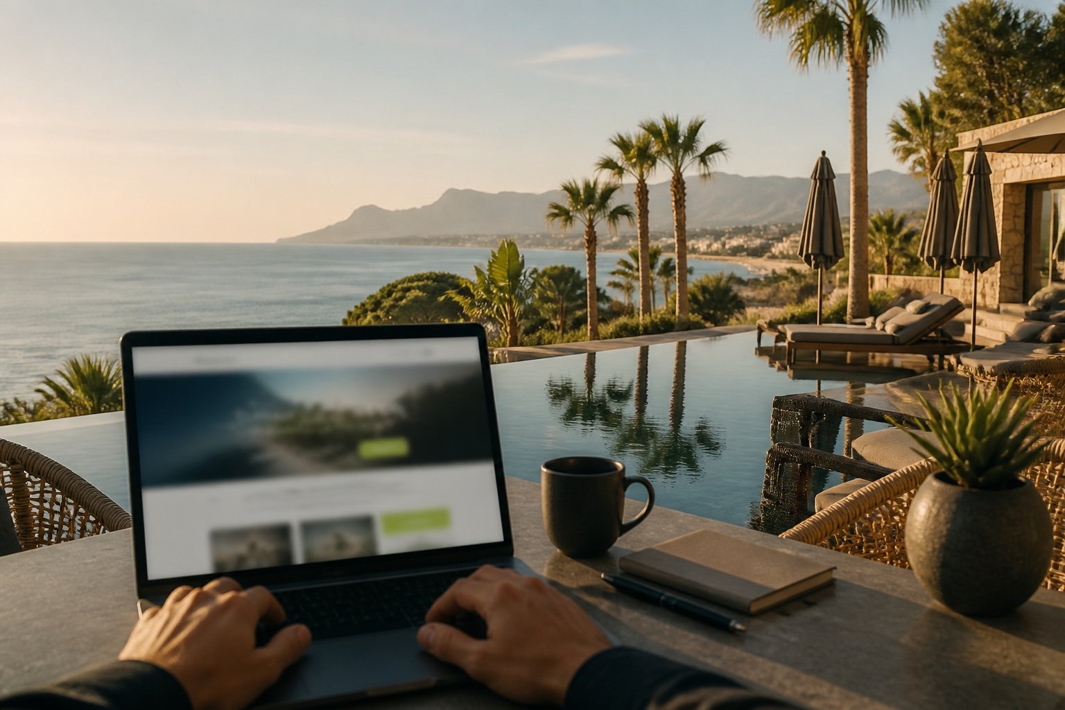 Antalya'da deniz manzaralı resort ve otel web sitesi