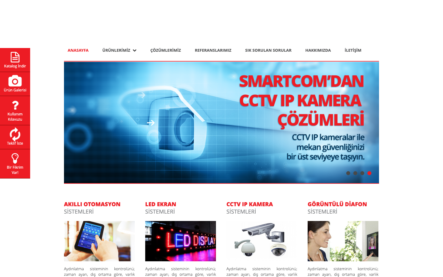 Smartcom website, 2015 archived view